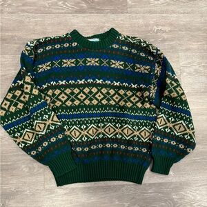 Vintage Jason Daniel’s Men Aztec Print Acrylic Sweater, Size Medium. USA